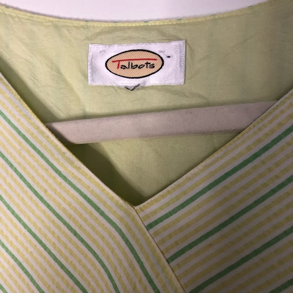 Talbots, Yellow and Light Green Dress size 12 - Picture 2 of 5